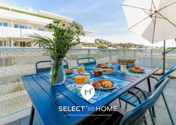 Select'sohome - Pour 4 Personnes Avec Parking Prive Et Grande Terrasse ! - Lavand'or Apartament Le Lavandou